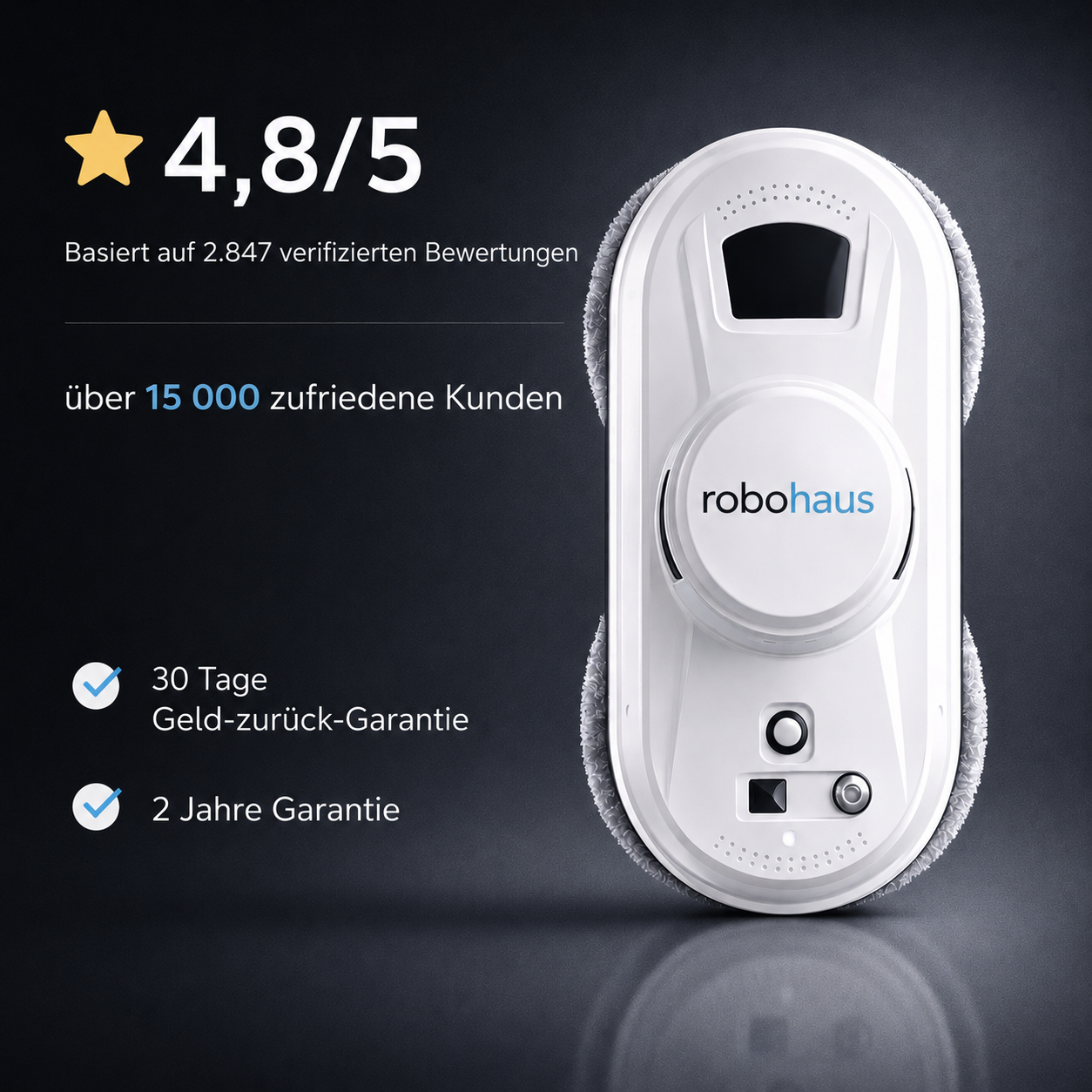 Fensterputzroboter Robohaus Automatische Reinigung ohne Aufwand