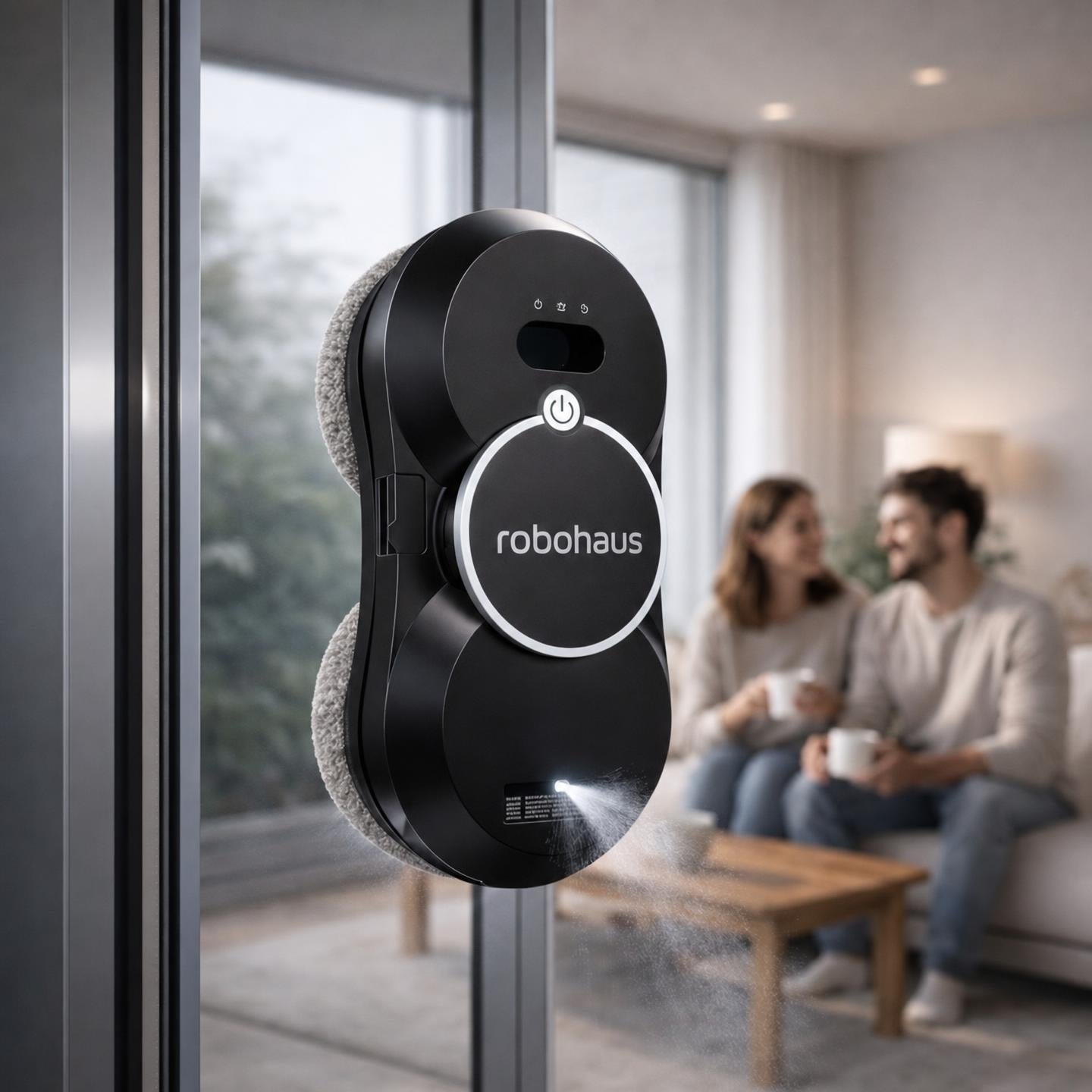 Automatischer Fensterreinigungsroboter Robothaus – Müheloses Reinigen demit integrierter Sprühfunktion