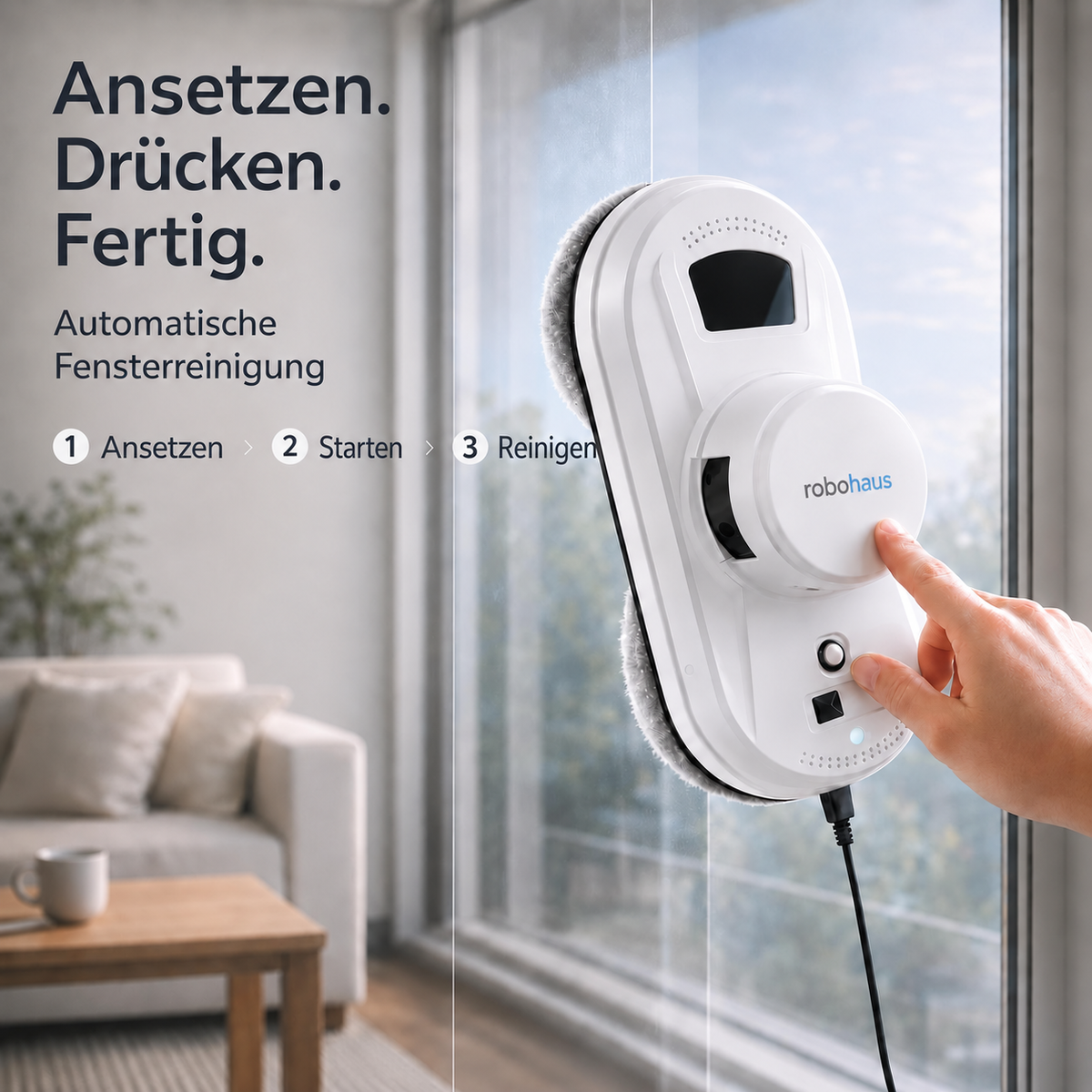 Fensterputzroboter Robohaus Automatische Reinigung ohne Aufwand